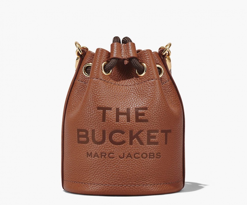 Marc Jacobs The Leather Mini Bucket Brown | USA_MJ75420