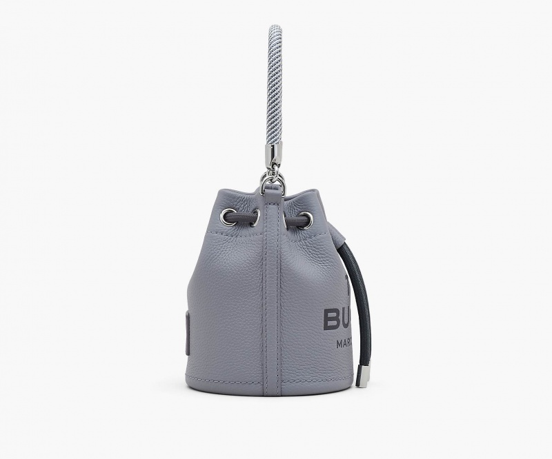 Marc Jacobs The Leather Mini Bucket Grey | USA_MJ70411