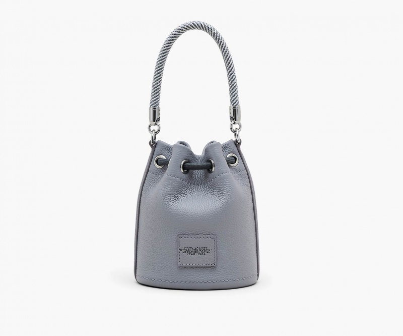 Marc Jacobs The Leather Mini Bucket Grey | USA_MJ70411