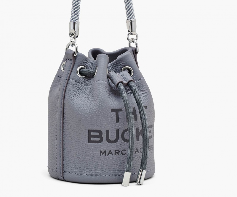 Marc Jacobs The Leather Mini Bucket Grey | USA_MJ70411