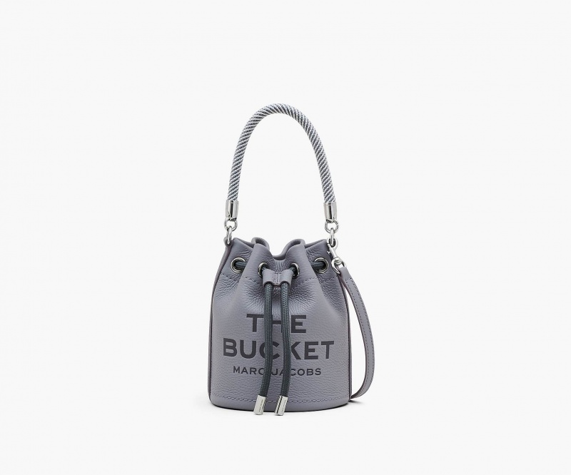 Marc Jacobs The Leather Mini Bucket Grey | USA_MJ70411