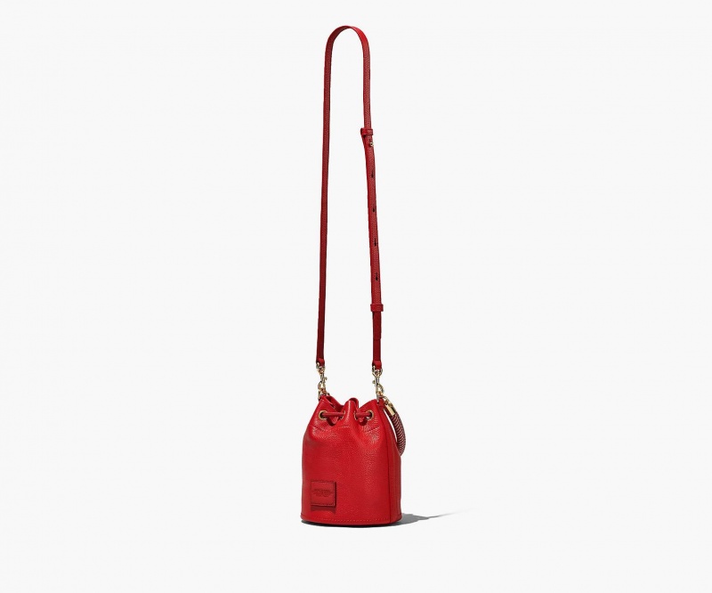 Marc Jacobs The Leather Mini Bucket Red | USA_MJ63851