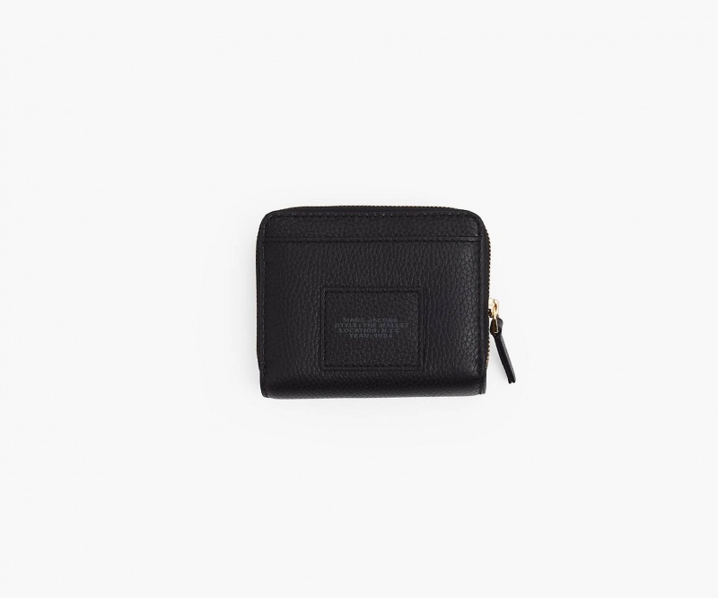 Marc Jacobs The Leather Mini Compact Black | USA_MJ32272