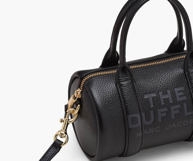 Marc Jacobs The Leather Mini Duffle Black | USA_MJ80532