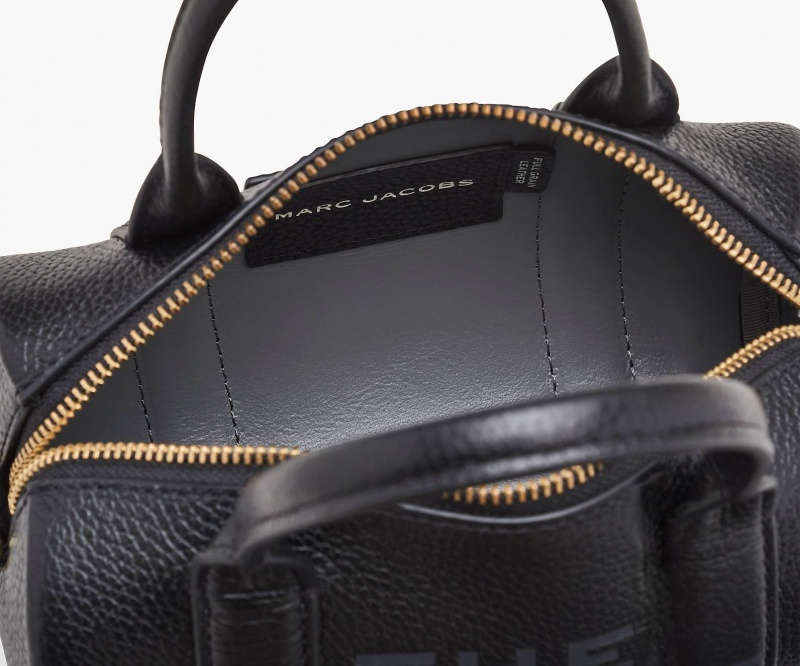 Marc Jacobs The Leather Mini Duffle Black | USA_MJ80532