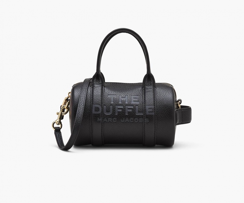 Marc Jacobs The Leather Mini Duffle Black | USA_MJ80532