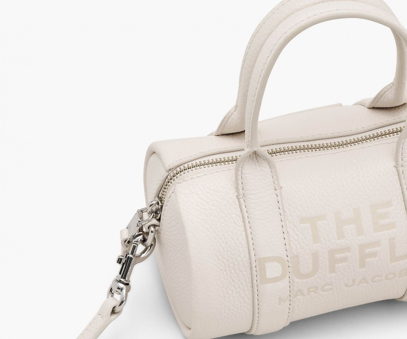 Marc Jacobs The Leather Mini Duffle Silver | USA_MJ40915