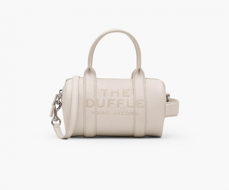 Marc Jacobs The Leather Mini Duffle Silver | USA_MJ40915