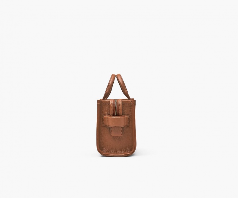 Marc Jacobs The Leather Mini Tote Brown | USA_MJ32388