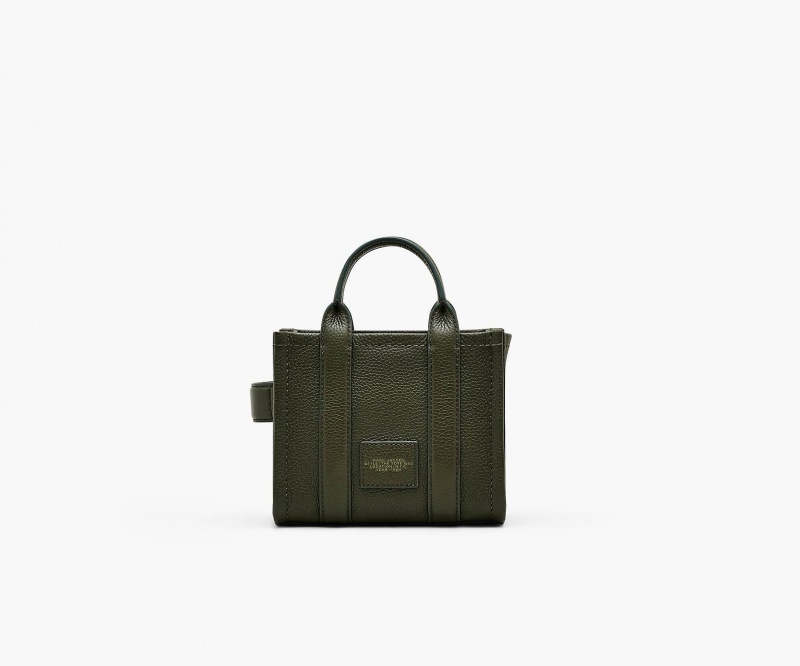 Marc Jacobs The Leather Mini Tote Green Yellow | USA_MJ76204