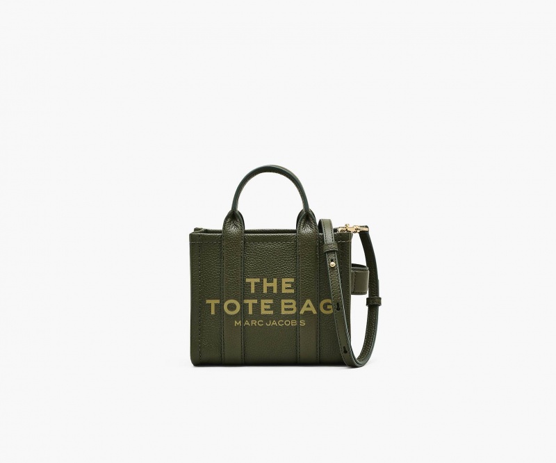 Marc Jacobs The Leather Mini Tote Green | USA_MJ15616