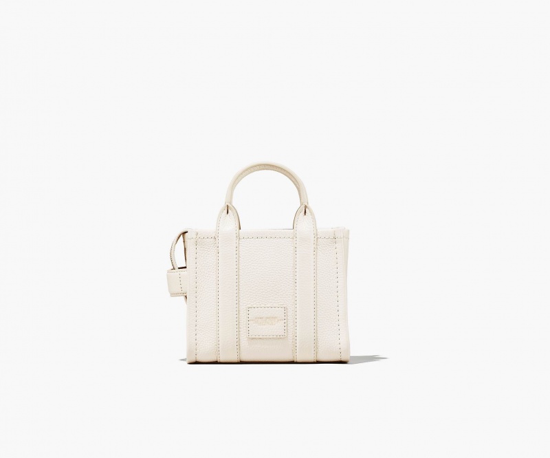 Marc Jacobs The Leather Mini Tote Silver | USA_MJ85873