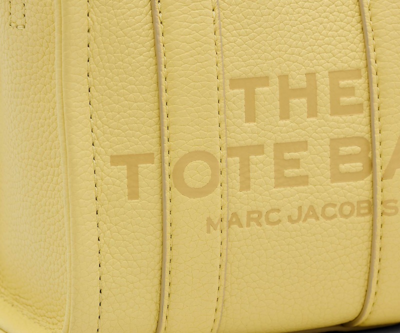 Marc Jacobs The Leather Mini Tote Yellow | USA_MJ25348