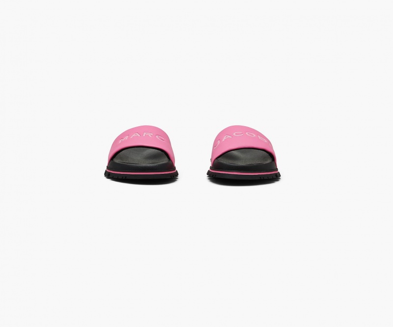 Marc Jacobs The Leather Slide Pink | USA_MJ30537