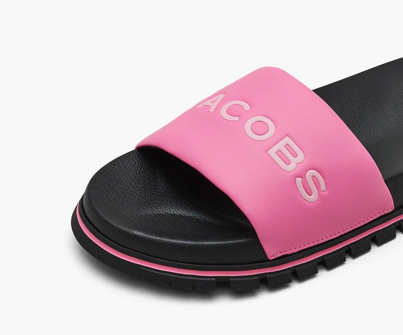 Marc Jacobs The Leather Slide Pink | USA_MJ30537