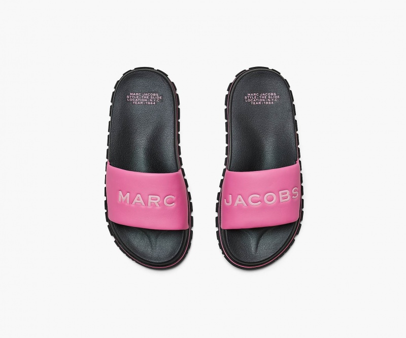 Marc Jacobs The Leather Slide Pink | USA_MJ30537