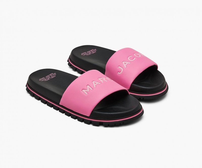 Marc Jacobs The Leather Slide Pink | USA_MJ30537