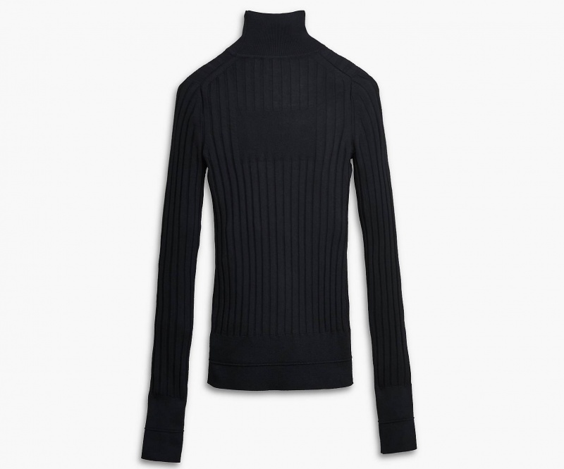 Marc Jacobs The Lightweight Ribbed Turtleneck Black | USA_MJ44982