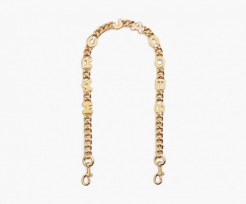 Marc Jacobs The Logo Chain Shoulder Gold | USA_MJ34789