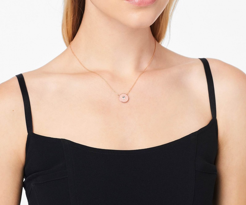 Marc Jacobs The Medallion Pendant Brown / Rose Gold | USA_MJ46238