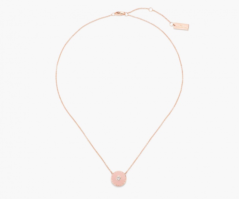 Marc Jacobs The Medallion Pendant Brown / Rose Gold | USA_MJ46238