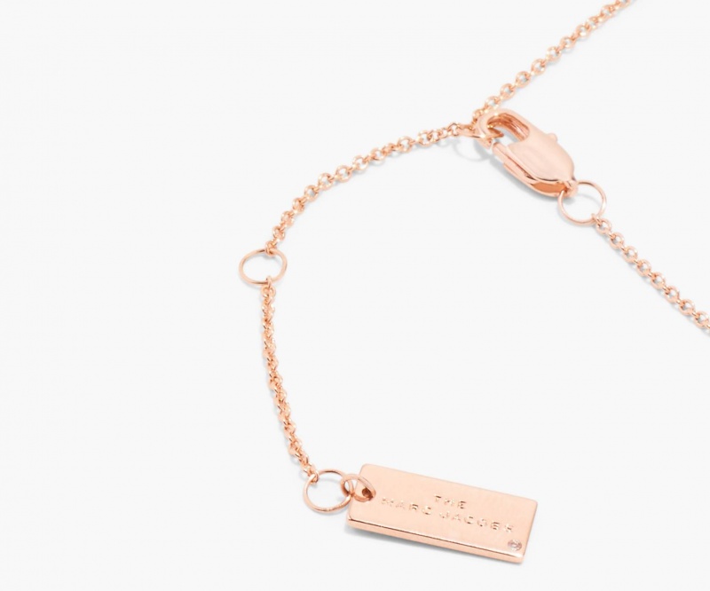 Marc Jacobs The Medallion Pendant Brown / Rose Gold | USA_MJ46238