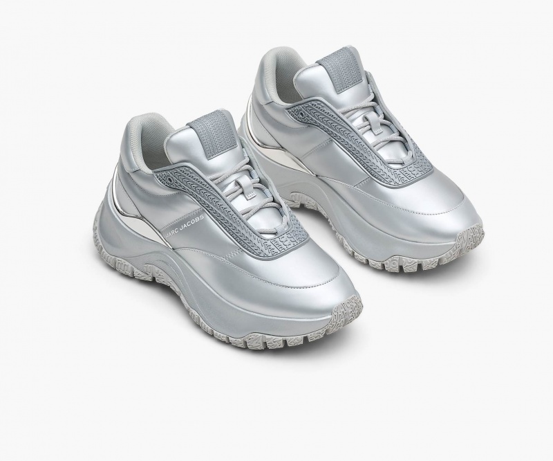 Marc Jacobs The Metallic Lazy Runner Silver | USA_MJ74393