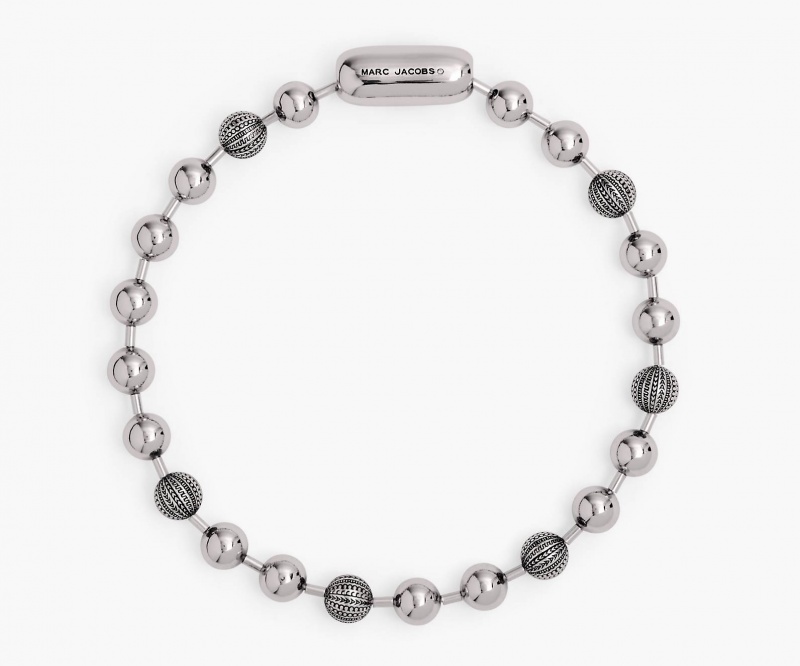 Marc Jacobs The Monogram Ball Chain Light Silver | USA_MJ20975