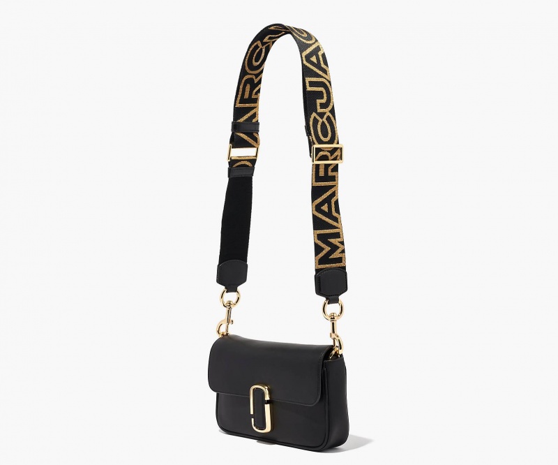 Marc Jacobs The Outline Logo Webbing Black / Gold | USA_MJ39675