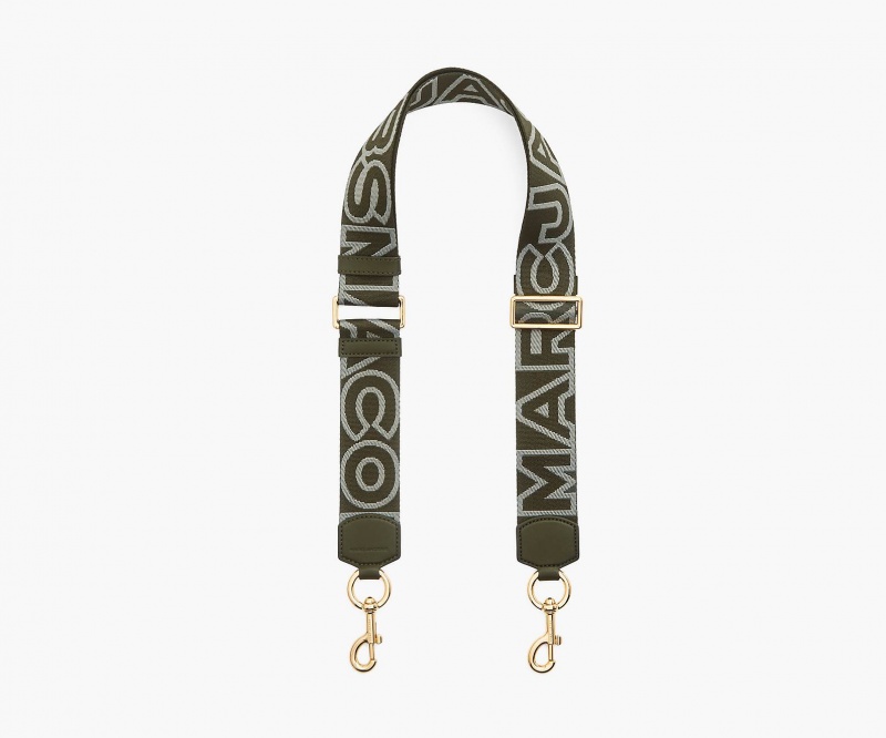 Marc Jacobs The Outline Logo Webbing Green | USA_MJ12258