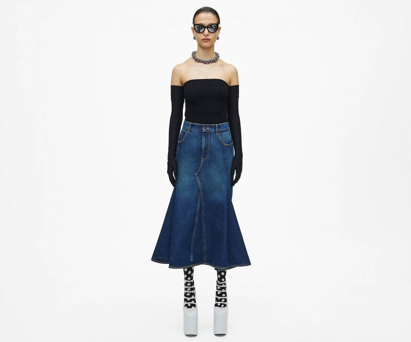 Marc Jacobs The Paneled Skirt Indigo | USA_MJ48497