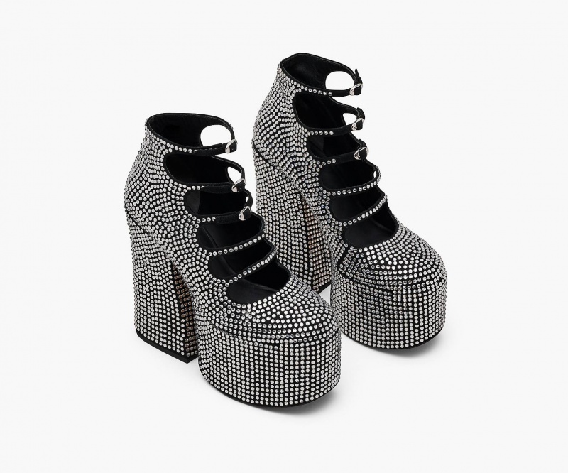 Marc Jacobs The Rhinestone Kiki Ankle Black | USA_MJ44717