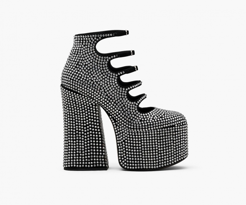 Marc Jacobs The Rhinestone Kiki Ankle Black | USA_MJ44717