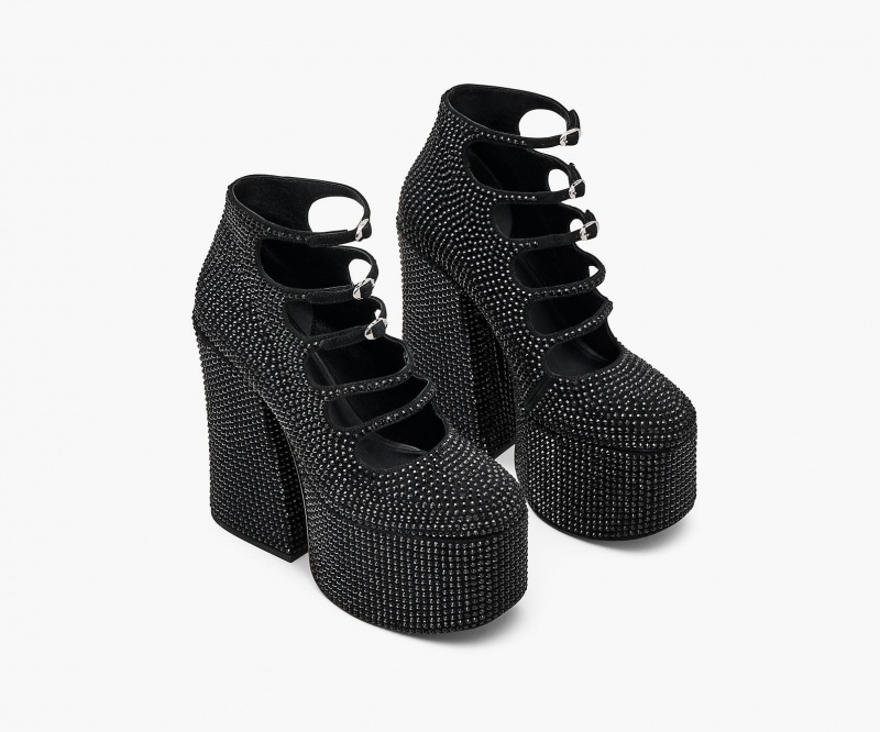 Marc Jacobs The Rhinestone Kiki Ankle Black | USA_MJ95690