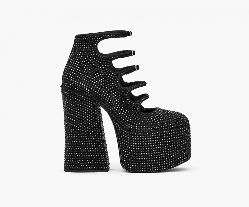 Marc Jacobs The Rhinestone Kiki Ankle Black | USA_MJ95690