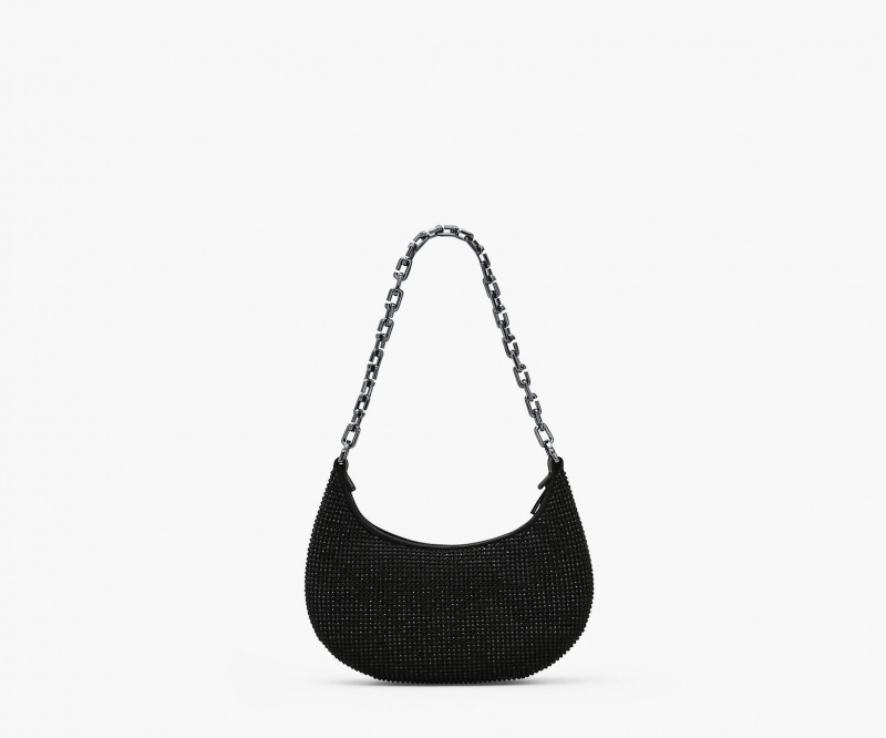 Marc Jacobs The Rhinestone Small Curve Black | USA_MJ73603