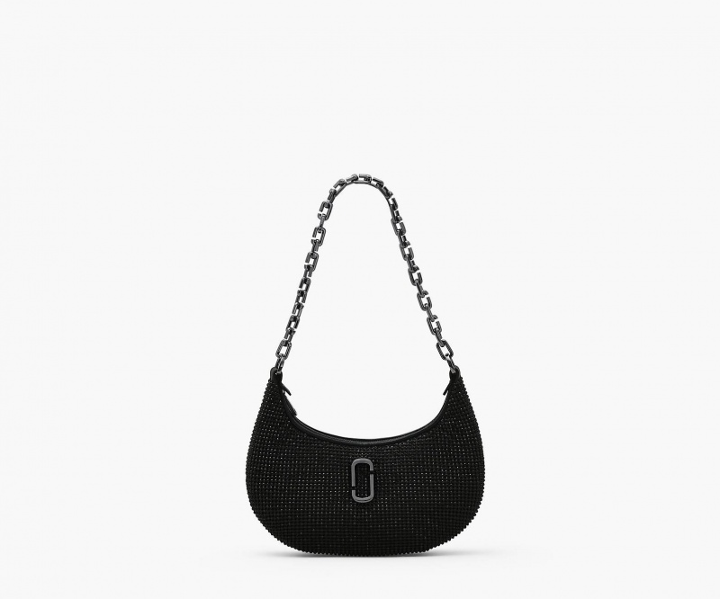 Marc Jacobs The Rhinestone Small Curve Black | USA_MJ73603