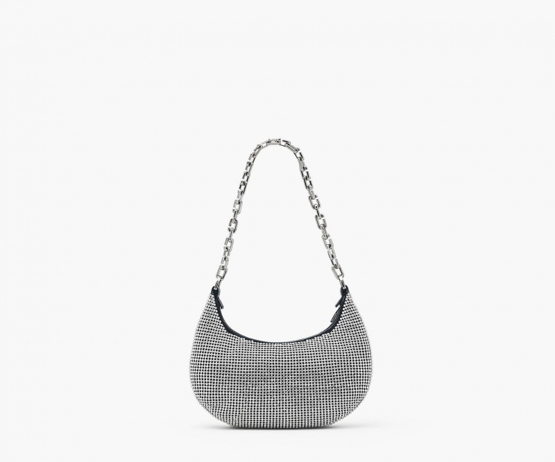 Marc Jacobs The Rhinestone Small Curve Silver | USA_MJ83152