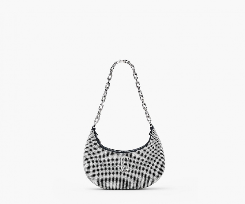 Marc Jacobs The Rhinestone Small Curve Silver | USA_MJ83152