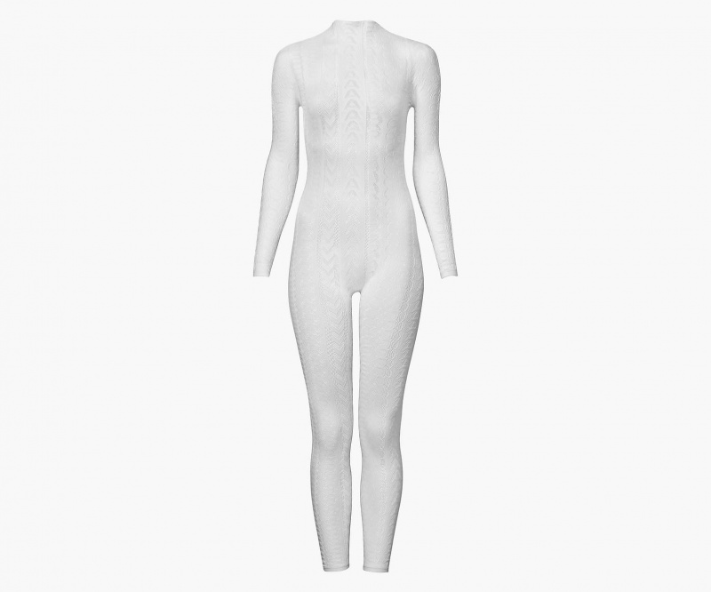 Marc Jacobs The Seamless Catsuit White | USA_MJ95396