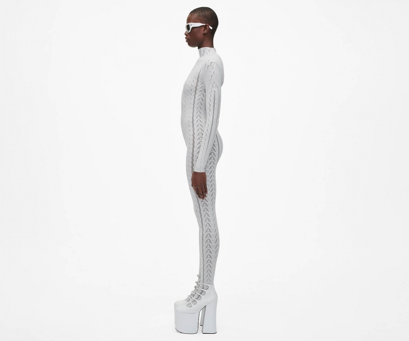 Marc Jacobs The Seamless Catsuit White | USA_MJ95396