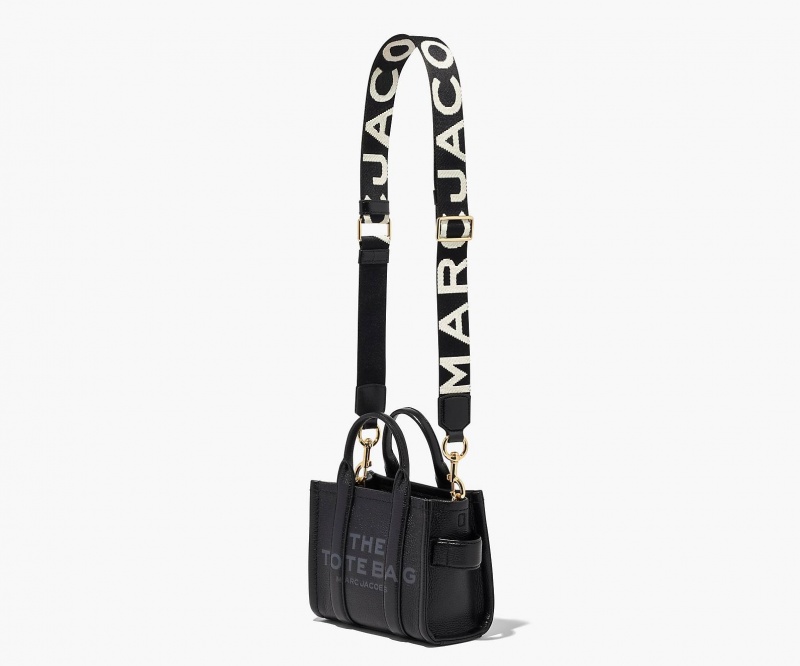 Marc Jacobs The Thin Logo Webbing Black / White | USA_MJ76490