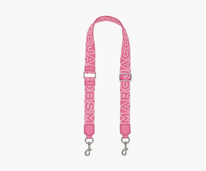 Marc Jacobs The Thin Outline Logo Webbing Pink | USA_MJ15037