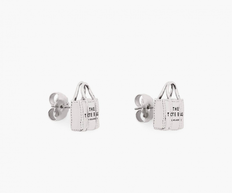 Marc Jacobs The Tote Bag Stud Light Silver | USA_MJ49863